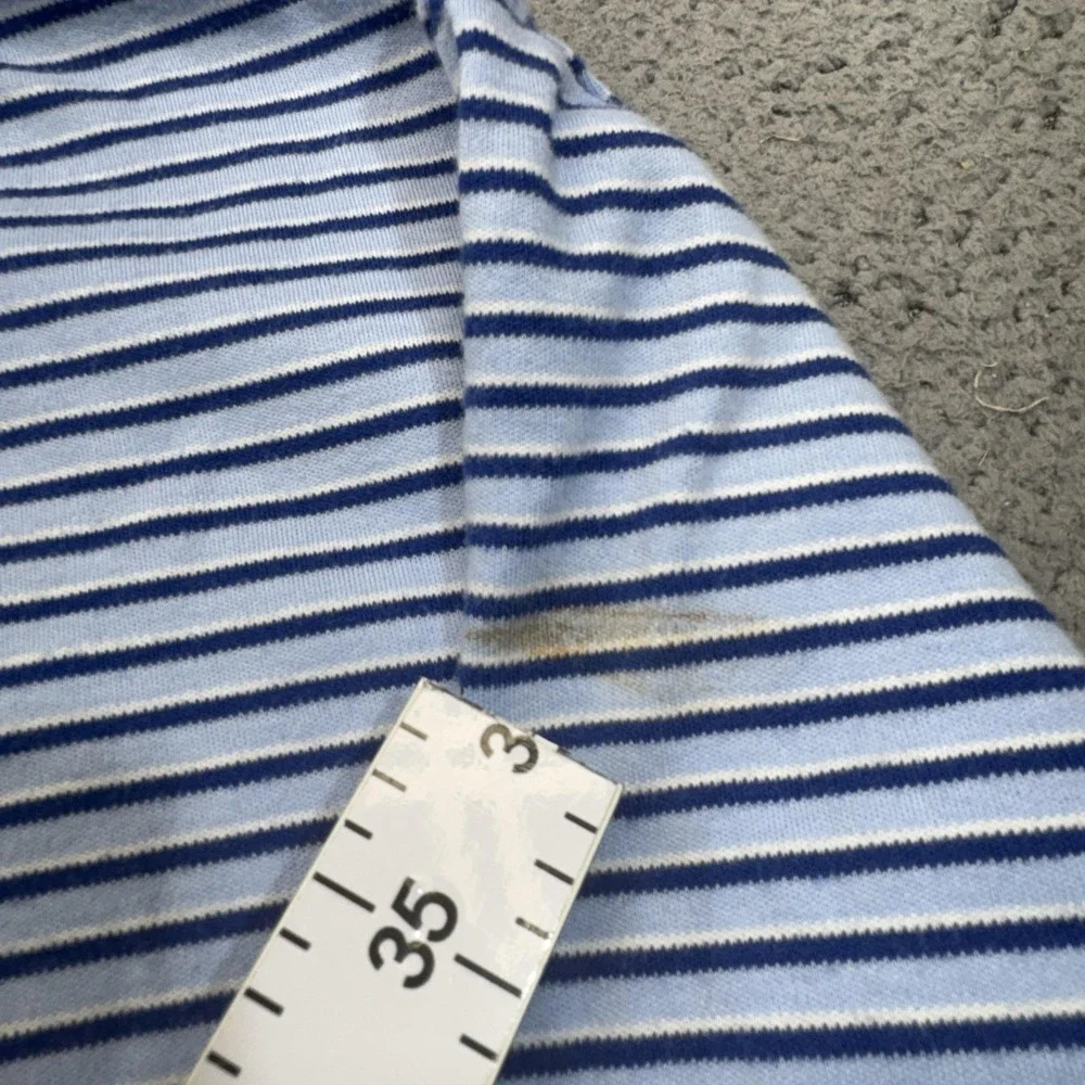 Polo By Ralph Lauren Polo‎ Shirt Mens Large Blue Striped Short Sleeve Collared